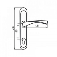 Ручка на планці "IMPERIAL BRAVO" 62C 