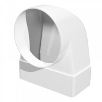 З'єднувач 90° прякутного повітропровода з фланцевим повітророзподільником